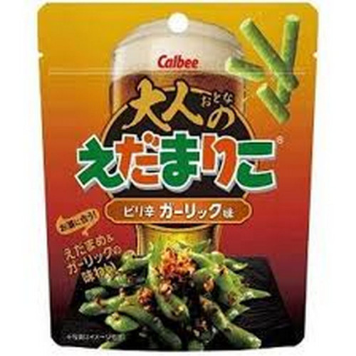 CALBEE 大人枝豆脆條辛辣蒜味35G*12包/箱