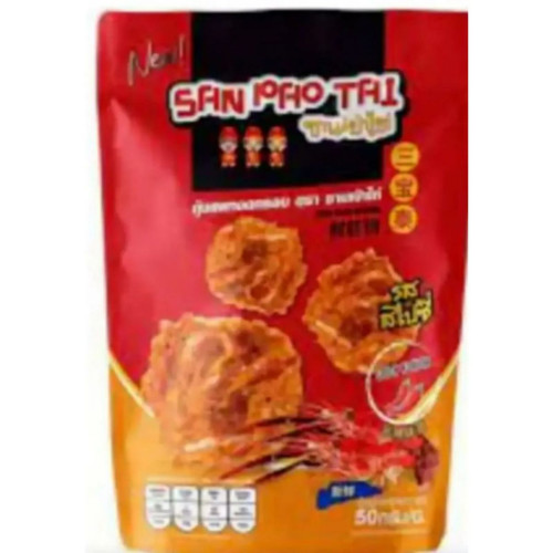 san po tai脆皮炸蝦50G(辛辣味)*24包/箱